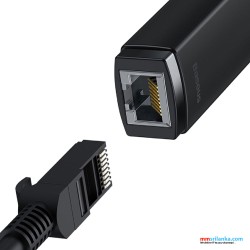 Baseus Lite Series Ethernet Adapter Type-C to RJ45  LAN Port (1000Mbps Aluminum Alloy) Grey